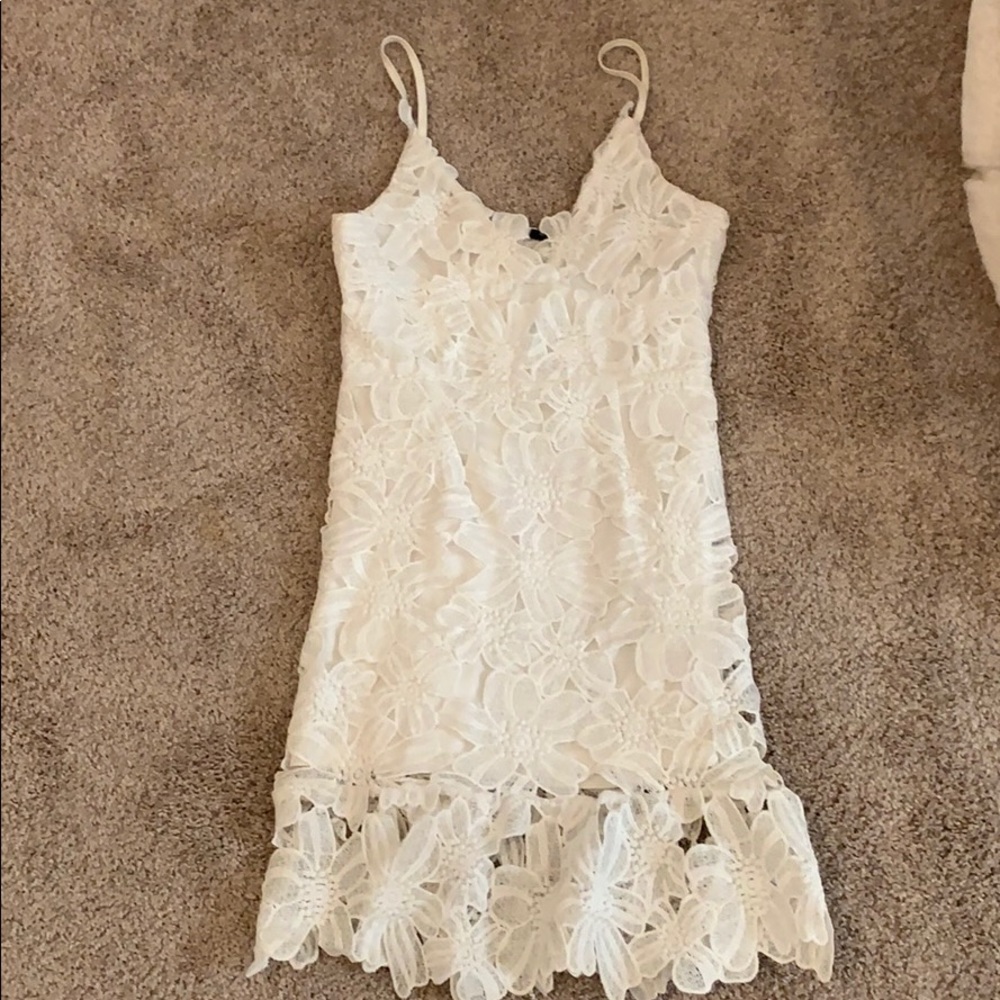 Nasty Gal white lace dress